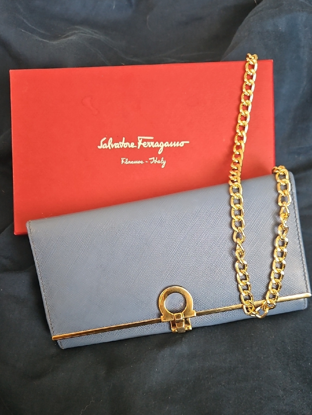 Authentic Salvatore Ferragamo Gancini Icona continental wallet